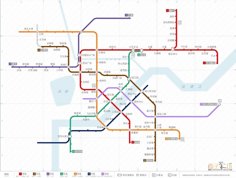 一张杭州地铁线路规划图告诉你在哪里买房升值最快最保险.
